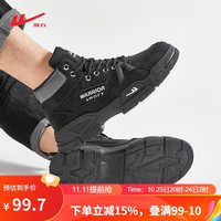 回力（Warrior）马丁靴男鞋加绒保暖高帮棉靴厚底工装鞋 WXP(WZ)-0732M 黑色 42