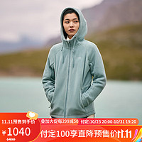 KOLON SPORT可隆抓绒衣女户外抓绒夹克徒步露营保暖上衣 青苔绿MO 155/XS