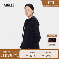 AIGLE 艾高 秋冬女士户外时尚休闲保暖全拉蜂窝抓绒衣外套 海军蓝 AX551 38(165/88A)