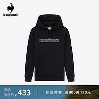 乐卡克（Le coq sportif）法国公鸡男女同款2023网球系列针织连帽衫卫衣CL-1550233 黑色/BLK S