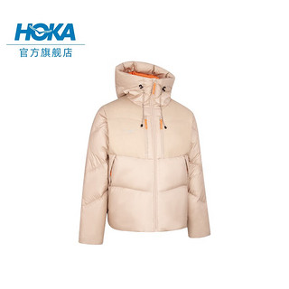 HOKA ONE ONE【李现同款】男女款连帽羽绒服U Down Jacket鹅绒保暖防风防泼水 卡其色 M