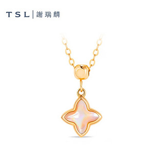 谢瑞麟（TSL）18K金贝母项链Star系列星星锁骨链女款62957 45CM