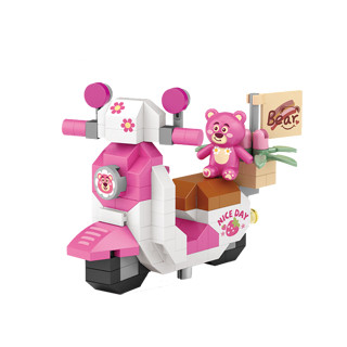 LOZ 俐智 微积木小颗粒儿童拼装玩具 8613小熊电动车