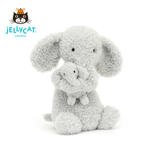 jELLYCAT 邦尼兔 2023哈朵斯灰色大象 毛绒玩具安抚玩偶睡觉抱枕公仔 哈朵斯灰色大象 H26 X H14 CM