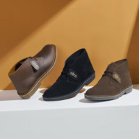Clarks 其乐 男士时装靴防滑耐磨舒适缓震复古时尚沙漠靴 棕色 261667857 41.5
