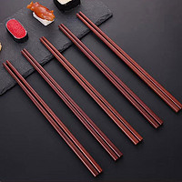 SUNCHA 双枪 红檀木筷子家用新款厨房无漆无蜡防滑木质筷子天然红木不易发霉