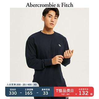 【小麋鹿】AF男装 美式时尚宽松纯色简约休闲通勤长袖T恤322949-1