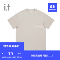 :CHOCOOLATE it 男装短袖T恤季简约休闲基础半袖TEU04K BGL/浅棕色 L