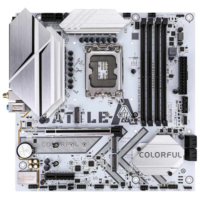 COLORFUL 七彩虹 BATTLE-AX B760M-WHITE WIFI V20 M-ATX主板（INTEL LGA1700、B760）