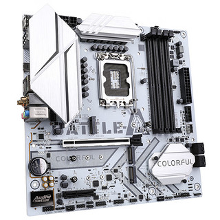 COLORFUL 七彩虹 BATTLE-AX B760M-WHITE WIFI V20 M-ATX主板（INTEL LGA1700、B760）