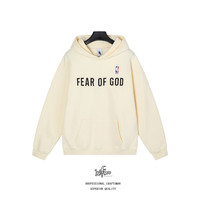 FEAR OF GOD X NK X NBA三方联名加绒卫衣秋冬FGO连帽衫外套潮牌
