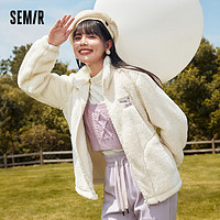 Semir 森马 女士加绒立领刺绣外套