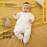 Tongtai 童泰 秋冬0-6月新生儿婴儿衣服连体衣宝宝蝴蝶哈衣棉衣