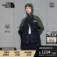 预TheNorthFace北面UE先锋设计女牛仔拼接长外套秋冬新款7WB9