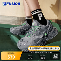 FILA FUSION 欧阳娜娜同款FILA FUSION斐乐潮牌硬糖鞋女厚底增高BIANCO老爹鞋