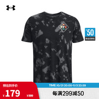 安德玛 UNDERARMOUR)夏季Project Rock强森男子训练运动短袖T恤1377928 黑色001 L