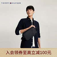 TOMMY HILFIGER 男装时尚休闲简约立体字母调节金属卡扣斜挎包AM0AM10311 黑色BDS OS