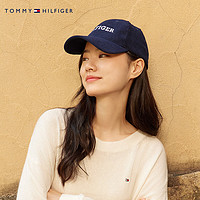 TOMMY HILFIGER 男装灯芯绒刺绣字母休闲百搭弯檐棒球帽11990 藏青色DW6 OS