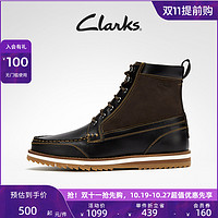 Clarks 其乐 男士秋冬时尚中筒靴复古休闲马丁靴潮流系带皮靴英伦风