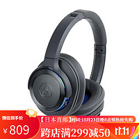 铁三角【】ATH-WS660BT重低音无线蓝牙耳机头戴式耳麦长续航轻便贴耳佩戴舒适 ATH-WS660BT 灰色