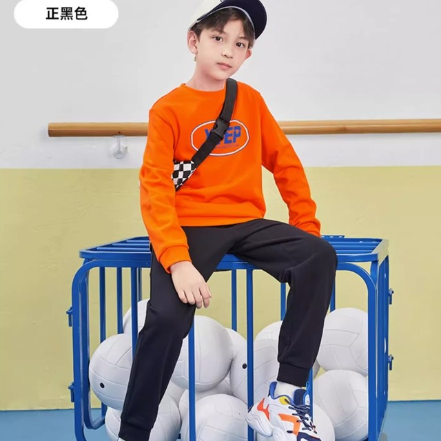 XTEP 特步 男童裤子加绒