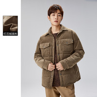 男装冬季棉服加厚保暖棉衣时尚休闲灯芯绒男式棉衣