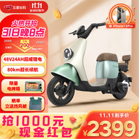 ZUB 五星钻豹 电动车48V24AH锂电池电瓶车新国标电动自行车 BX 抹茶绿/青代绿