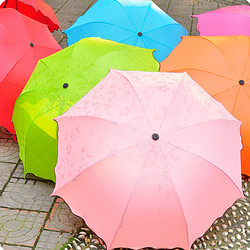 KISS SEA 亲海 晴雨两用雨伞 加厚男女两用雨伞防晒折叠太阳伞 学生女士遮阳伞创意伞