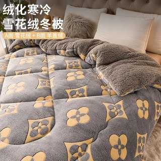 南极人 home）被子秋冬季棉被加厚被芯羊羔绒珊瑚绒单人宿舍春秋被双人家用被子 时尚格调