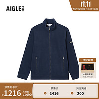 AIGLE【11.11】AIGLE艾高23年秋户外保暖全拉链抓绒衣男士外套 帝国深蓝 AR501 XL