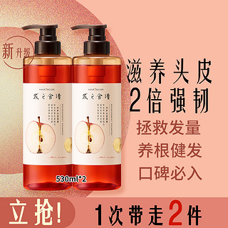 发之食谱 HairRecipe 发之食谱 苹果生姜无硅油洗发水 530ml*2