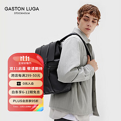 Gaston Luga 电脑双肩包男女皮大容量书包男潮旅行背包防泼水环保材质 典雅黑