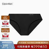 Calvin Klein内衣23女士简约字母舒适无痕性感比基尼三角内裤QF5611O 001-太空黑 S