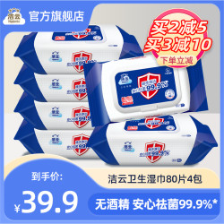 洁云 无酒精 湿巾