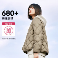 波司登 新款轻薄羽绒服情侣款休闲短款外套B30131012 松木卡其7467 160/84A