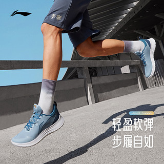 LI-NING 李宁 轻羽 | 跑步鞋男士2023专业减震跑鞋黑色休闲运动鞋