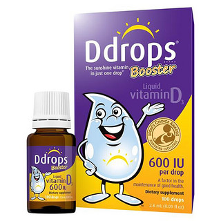 Ddrops滴卓思drops新生儿童d3滴剂宝宝维 VD3婴幼儿维生素钙吸收DD小滴瓶 D600iu  2.8ml 1岁以上