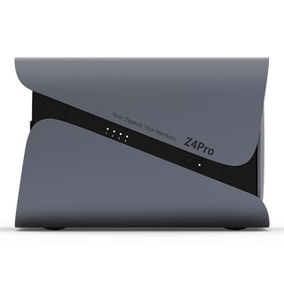 极空间 ZSpace私有云Z4Pro 16G版四盘位Nas网络存储服务器家庭个人相册备份文件同步【配4块4T西数红盘PLUS】钛金灰