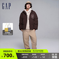 【双11】Gap男女装冬季2023款LOGO高领鸭绒轻盈羽绒服720815