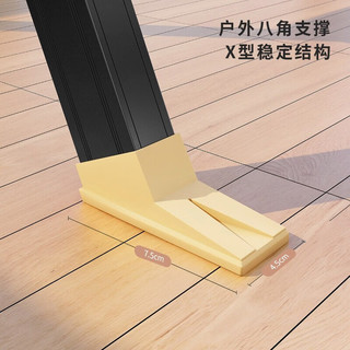 盼盼落地移动晾衣架室内家用加厚晒衣架阳台伸缩防风折叠晾衣杆LX9 LX9 置物款2.5m 枪灰色
