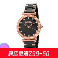 Folli Follie芙丽女表陶瓷手表潮流时尚镶钻玫瑰金防水石英表 款色-6