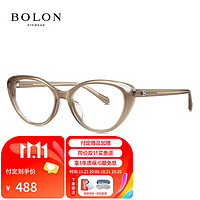 暴龙（BOLON）近视眼镜框23年猫眼板材光学镜架可配度数女BJ3187 B60-浊水浅茶 框+优可视防蓝光1.67(800度内)