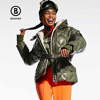 BOGNER 博格纳 经典冬季女士漆面收腰连帽短款滑雪羽绒服31747485