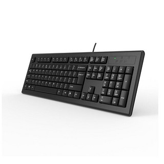 A4TECH 双飞燕 KR-85 104键 有线薄膜键盘 黑色 无光 USB接口