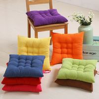 移动端：月语 家纺冬季加厚纯色灯芯绒坐椅垫沙发垫子办公坐垫 汽车座垫空调垫 牛仔蓝 45cm*45cm