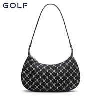 高尔夫（GOLF）时尚单肩包女士潮流斜挎包女通勤休闲小方包  款式10-优雅黑