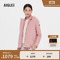 AIGLE【11.11】AIGLE艾高秋冬户外时尚保暖全拉蜂窝抓绒衣外套女 暗粉色 AX552 38(165/88A)