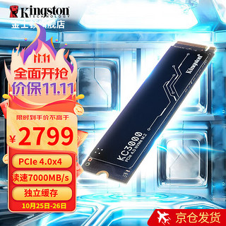 Kingston 金士顿 SSD固态硬盘PCle4.0×4 NVMe m.2固态硬盘台式机/笔记本 4096G即4TB   KC3000 旗舰款