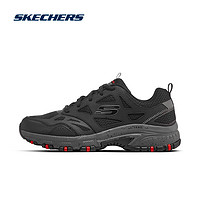 斯凯奇（Skechers）男士徒步鞋百搭舒适网面透气运动鞋城市户外休闲鞋 BKCC黑色/炭灰色 39码