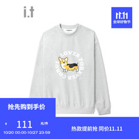 :CHOCOOLATE it 款宽松圆领卫衣青春趣味CLSWU06L GY2/灰色 S
